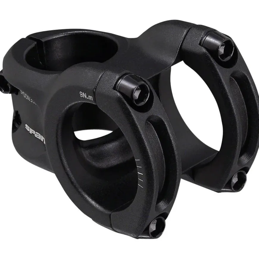 Spank Spoon 318 Bike Stem - 31.8mm Clamp, 0 Degrees, 1-1/8", Black