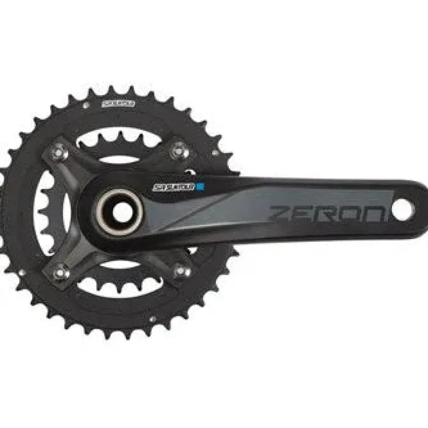 SR Suntour Zeron AX-BT Bicycle Crankset - 175mm, 10-Speed, 36/22t, 104/64 BCD, Hollowtech II Spindle Interface
