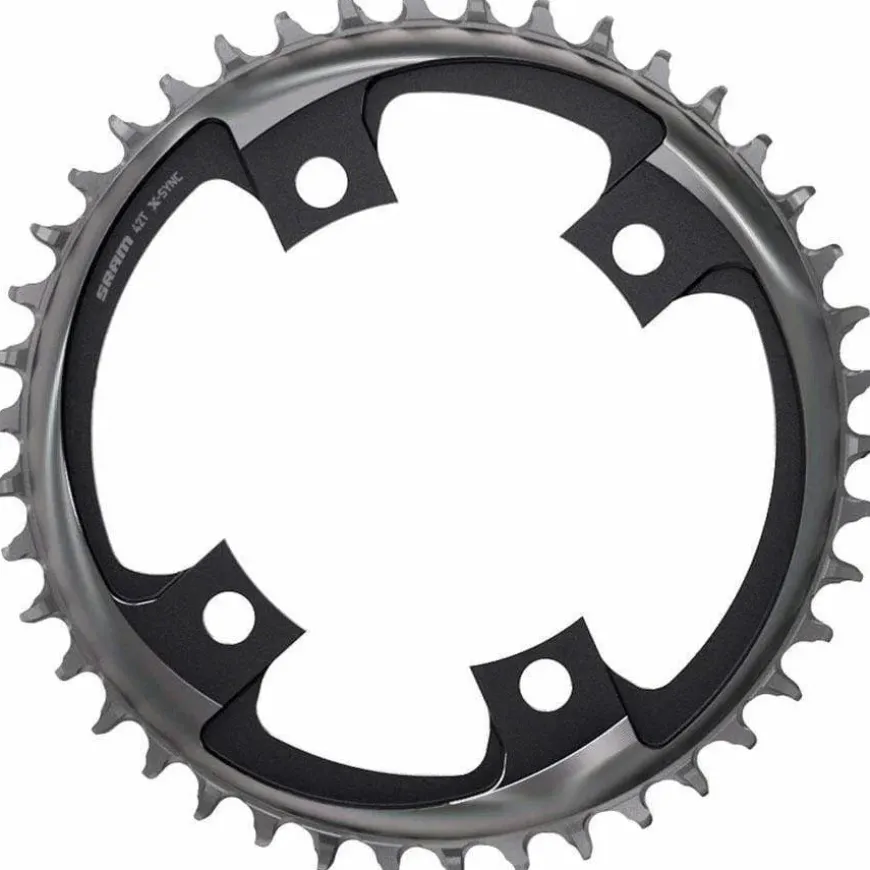 SRAM 46 Tooth 107mm BCD x 4-Bolt 1x12-Speed X-Sync Chainring, Polar Gray