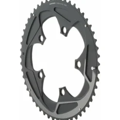 SRAM 52 Tooth 11-Speed 110mm BCD Yaw Chainring Black with Silver Trim, Use with 36 or 38T