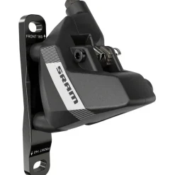 SRAM Apex AXS eTap Shift/Brake Lever and Hydraulic Disc Brake Caliper - Left/Front, 12-Speed, Flat Mount, 20mm Offset, Black, D1