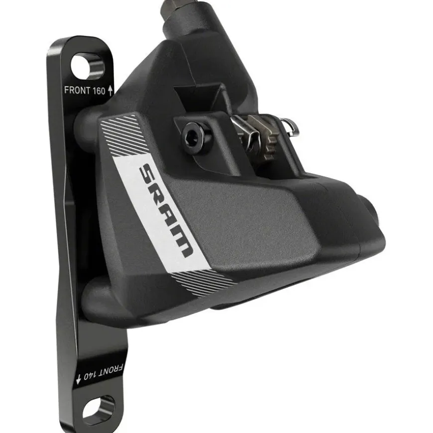SRAM Apex AXS eTap Shift/Brake Lever and Hydraulic Disc Brake Caliper - Left/Front, 12-Speed, Flat Mount, 20mm Offset, Black, D1