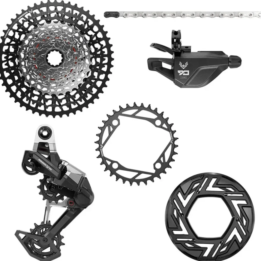 SRAM Eagle 90 Ebike Groupset - No Crank 34T Clip-on Guard Chain XS-1275 10-52t Single Click Shifter Rear Derailleur