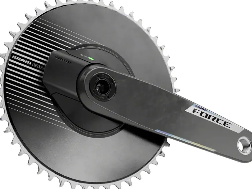 SRAM Force 1 AXS Power Meter Crankset - 165mm 12-Speed 50t Aero PM Chainring 8-Bolt Direct Mount DUB Spindle Carbon E1