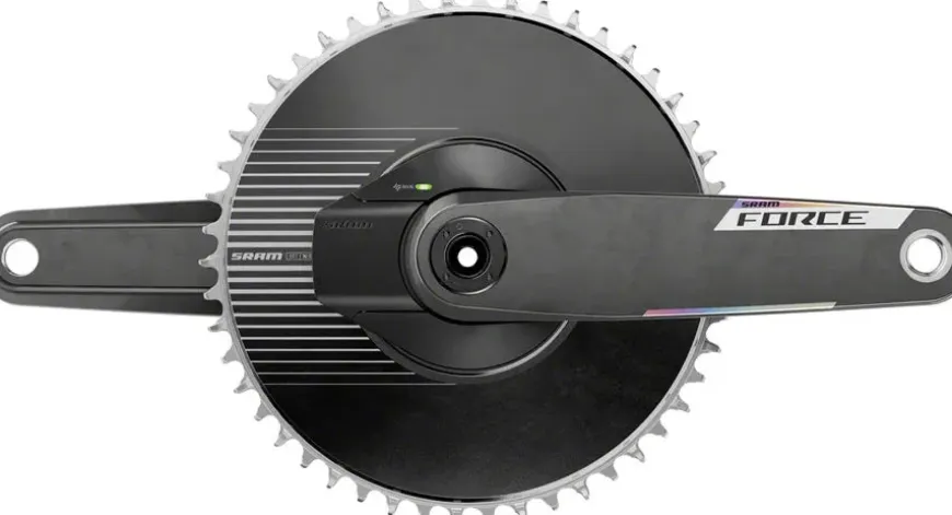 SRAM Force 1 AXS Power Meter Crankset - 165mm 12-Speed 50t Aero PM Chainring 8-Bolt Direct Mount DUB Spindle Carbon E1