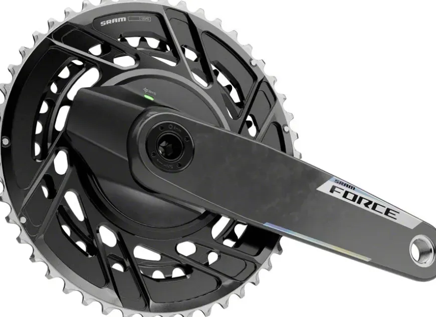 SRAM Force AXS Power Meter Crankset - 160mm 12-Speed 46/33t Thread Mount 8-Bolt PM Spider DUB Spindle Carbon E1