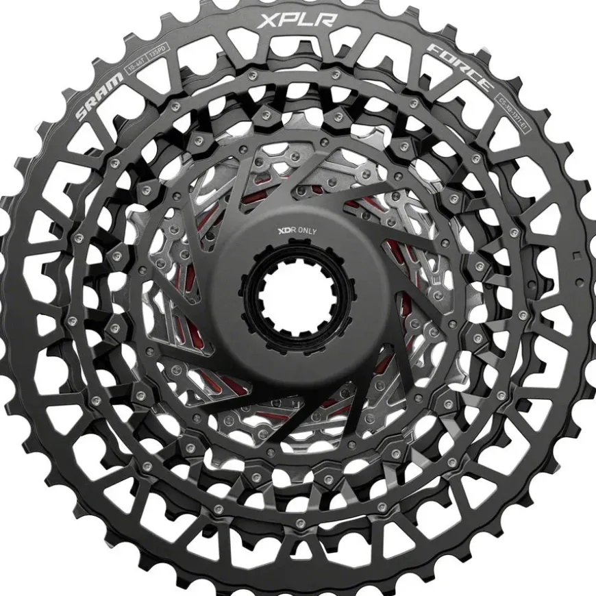 SRAM Force XPLR XG-1371 Cassette - 13-Speed 10-46t For XDR Driver Silver E1