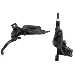 SRAM G2 Ultimate Disc Brake Lever - Front Post Mount Carbon Lever Titanium Hardware Gloss BLK Rainbow Hardware A2