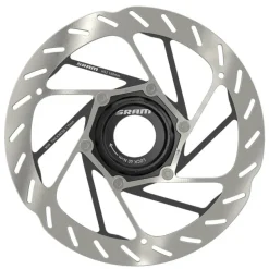 SRAM HS2 Disc Brake Rotor - 160mm Center Lock Rounded Silver/Black