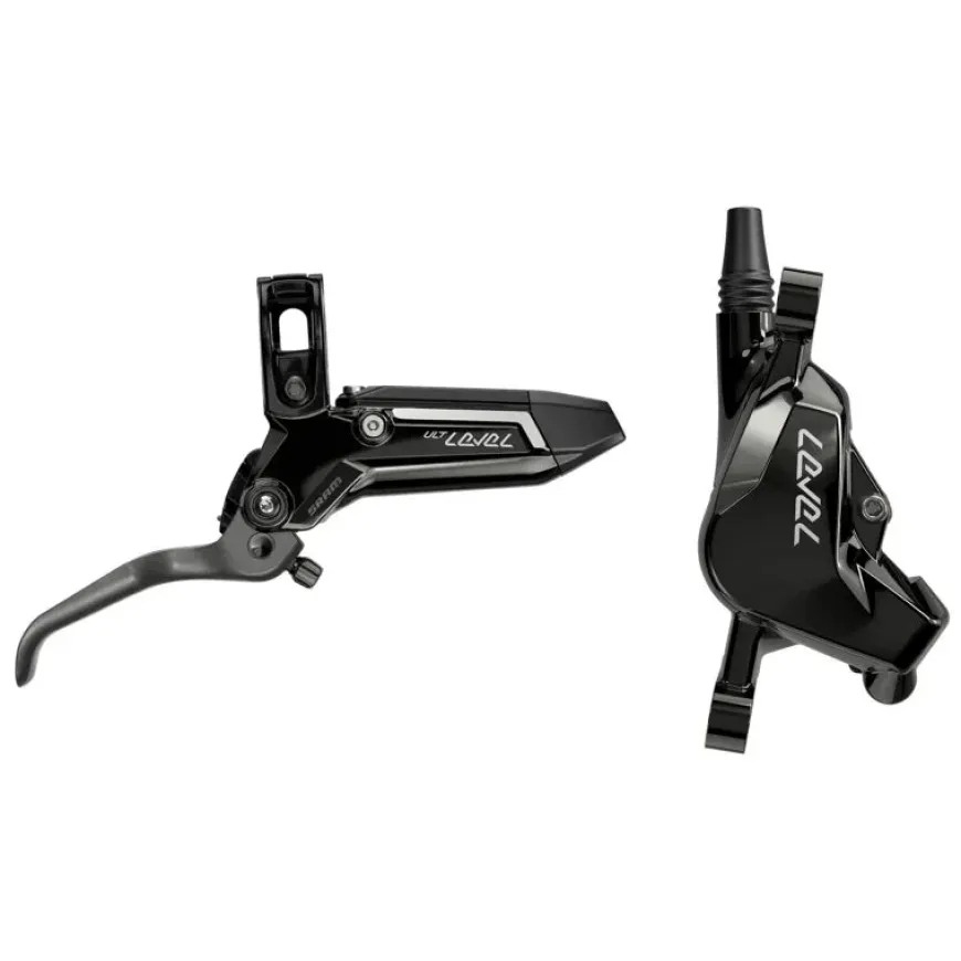 SRAM Level Ultimate Stealth Disc Brake Lever - Front Post Mount 2-Piston Carbon Lever Titanium Hardware Gloss BLK C1
