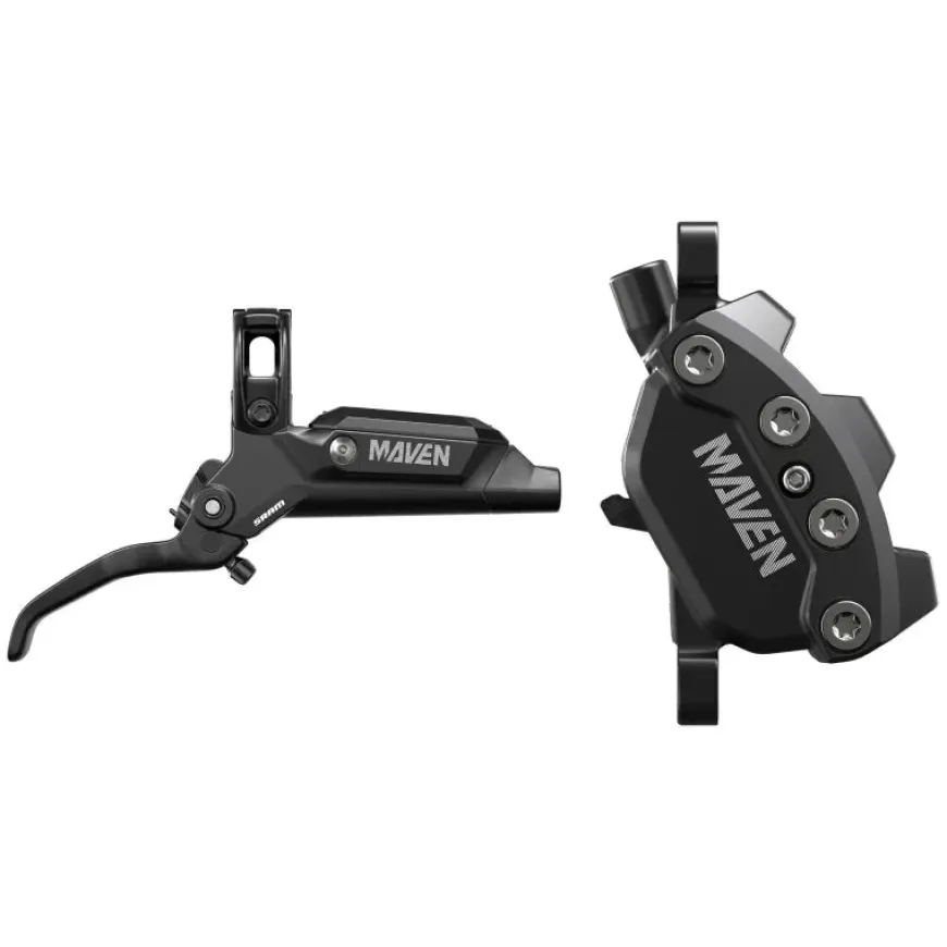 SRAM Maven Base Disc Brake Lever - Front 950mm Hose Post Mount 4-Piston Aluminum Lever SS Hardware Diffusion BLK A1