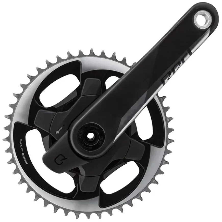 SRAM Red 1 AXS Quarq Power Meter Crankset Speed: 12 Spindle: 28.99mm BCD: Direct Mount 46 DUB 175mm Black Road