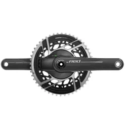 SRAM RED AXS Power Meter Crankset - 172.5mm 2x 12-Speed 46/33t 8-Bolt Direct Mount DUB Spindle Interface Natural Carbon E1