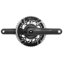 SRAM Red DUB 2x E1 Crankset Speed: 12 Spindle: 28.99mm BCD: Direct Mount 8 Bolt 46/33 DUB 175mm Black Road