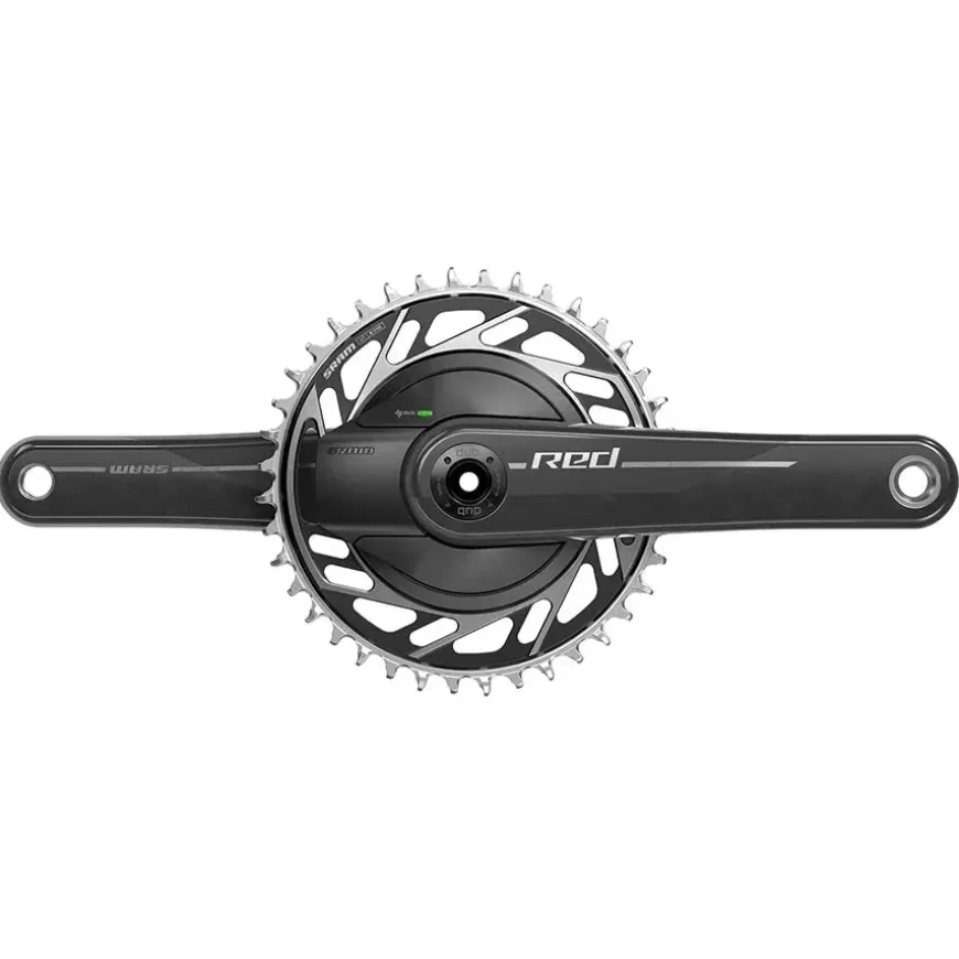 SRAM RED 1x XPLR AXS Power Meter Wide Crankset - 172.5mm 13-Speed 40t Threaded Mount 8-Bolt PM Spider DUB Spindle Natural Carbon E1
