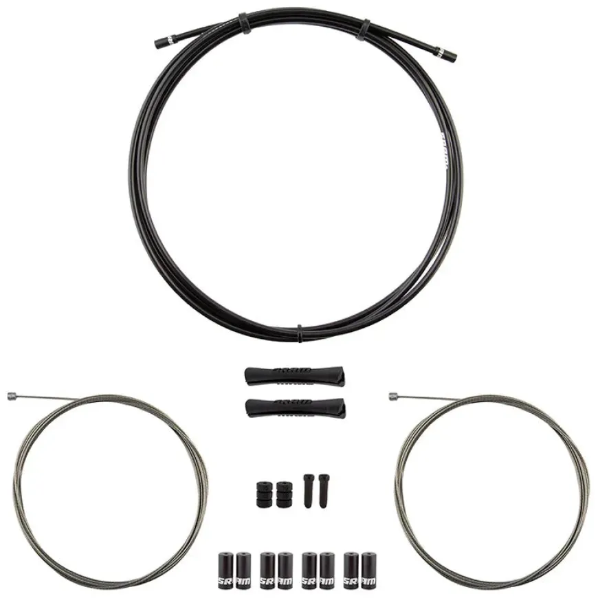 SRAM Stainless Steel Shift Cable Housing Kit - Road/MTB 4mm Reinforced Linear Strand BLK