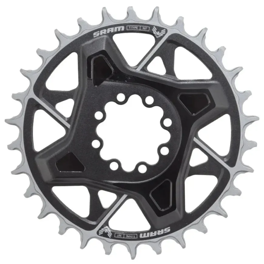 SRAM X0 Eagle T-Type Direct Mount Chainring - 30t 12-Speed 8-Bolt Direct Mount 3mm Offset Aluminum BLK D1