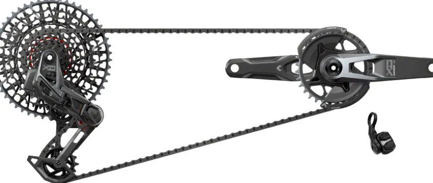 SRAM X0 T-Type Eagle Transmission Groupset - 165mm Crank 32t Chainring AXS POD Controller 10-52t Cassette Rear Derailleur Chain V2