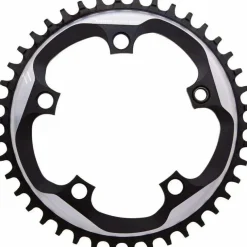 SRAM X-Sync Chainring 40 Teeth 110mm BCD Polished Grey/Matte Black, Includes Bolt and Nut for Hidden Position Hole