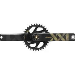 SRAM XX1 Eagle Carbon Boost Bicycle Crankset - 170mm, 12-Speed, 34t, Direct Mount, DUB Spindle Interface/Gold