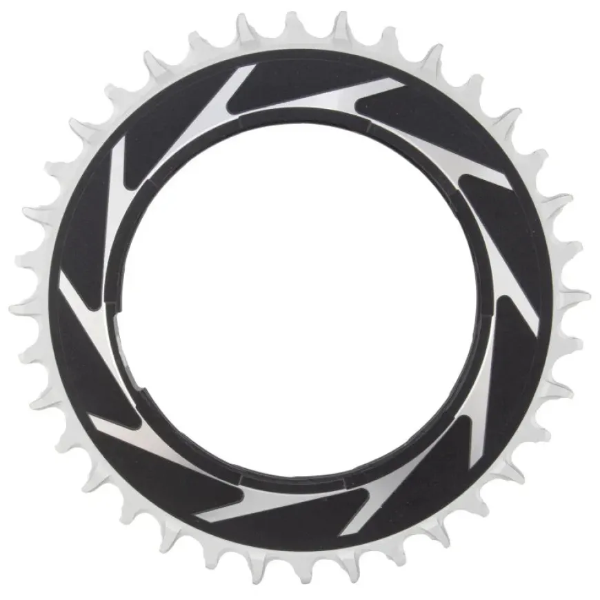 SRAM XX SL Eagle T-Type Thread Mount Chainring - 36t 12-Speed Thread Mount For XX SL PM Spider 3mm Offset Aluminum BLK/Silver