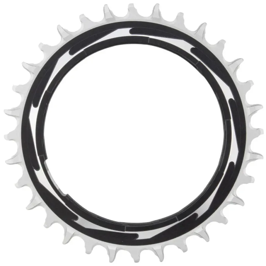 SRAM XX SL Eagle T-Type Thread Mount Chainring - 32t 12-Speed Thread Mount For XX SL PM Spider 3mm Offset Aluminum BLK/Silver