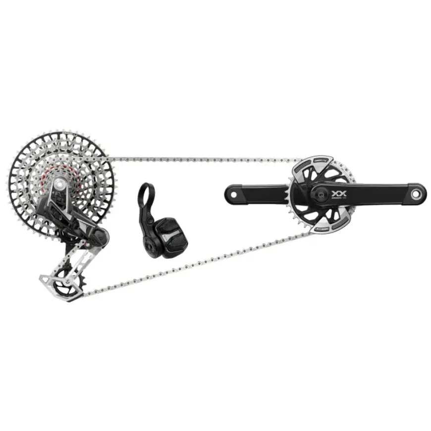 SRAM XX T-Type Eagle Transmission Power Meter Group - 170mm 32t Chainring AXS POD Controller 10-52t Cassette Rear Derailleur Chain