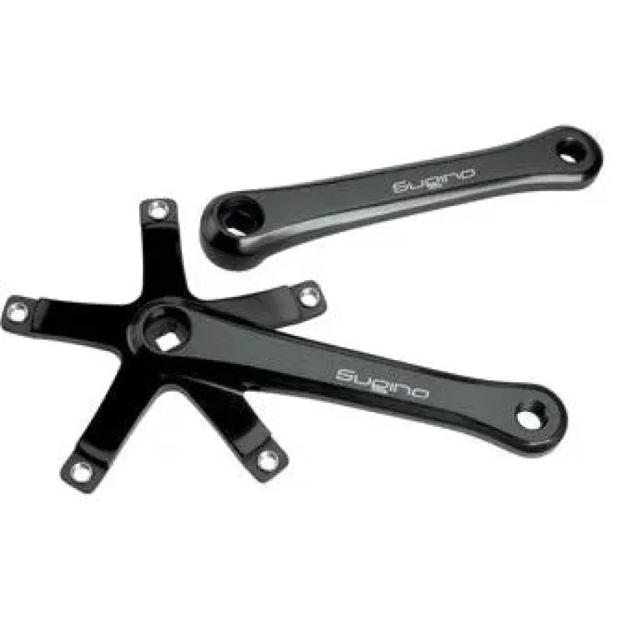 Sugino 75 Track Crank Arm Set - 165mm, 144 BCD, Square Taper ISO Spindle Interface