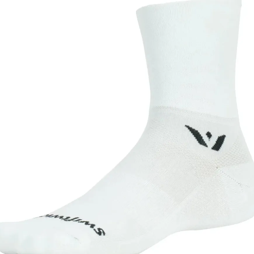 Swiftwick Aspire Four Bike Socks - White
