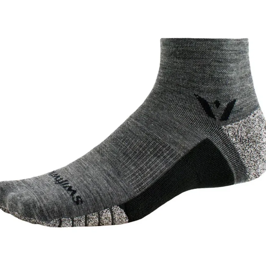 Swiftwick Flite XT Trail Two Bike Socks - Gray