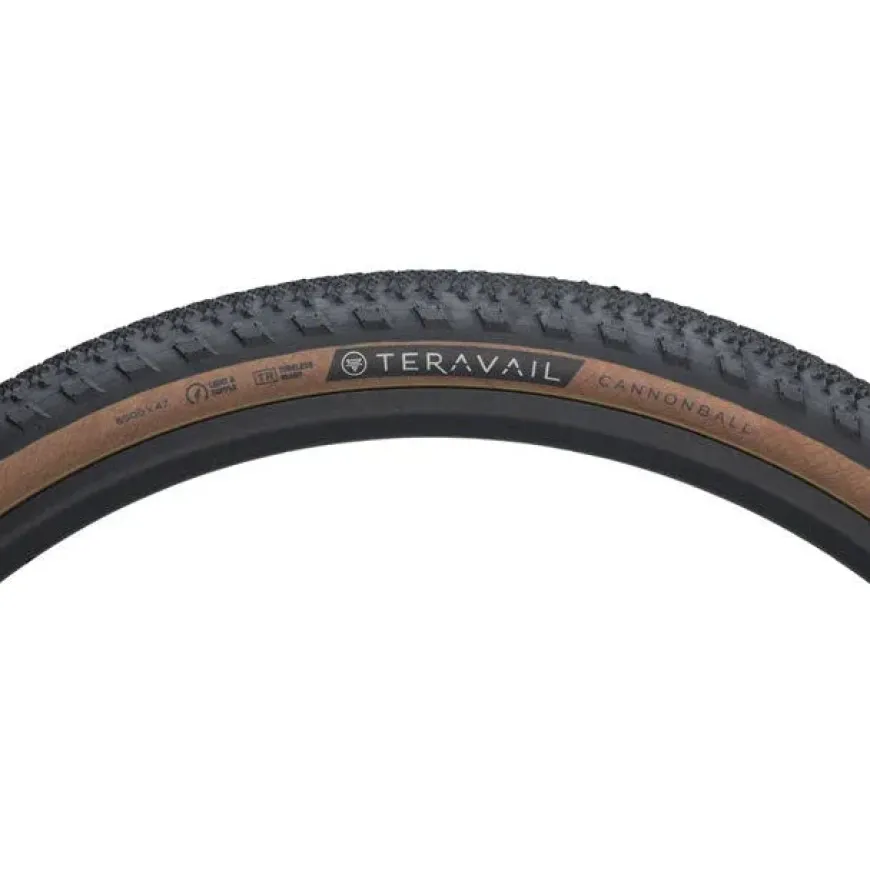 Teravail Cannonball Tire - 650b x 47 Tubeless Folding Tan Light and Supple