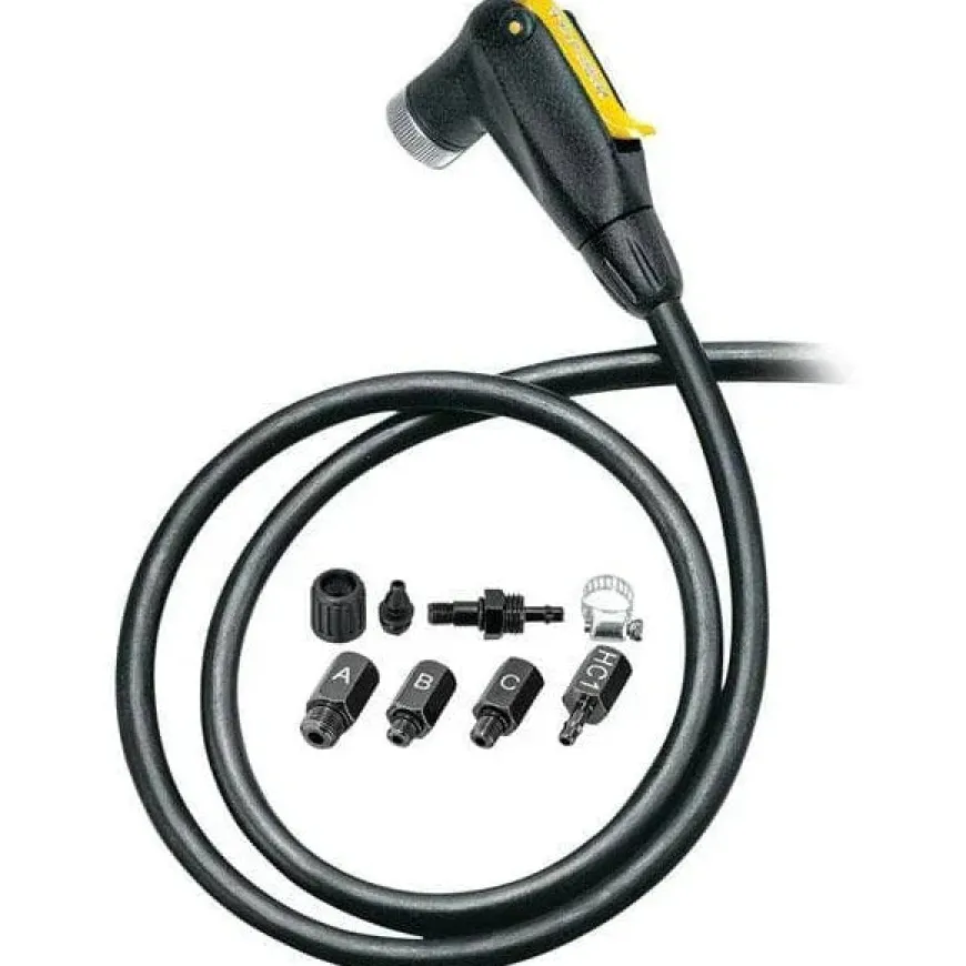 Topeak SmartHead Presta/Schrader Valve Upgrade with 38" Hose: Retrofits Most Pumps