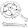 Velo Orange Grand Cru Drillium Cranks - 165mm, 8/9/10 Speed, 48/34t, Square Taper JIS Spindle Interface, Polished Aluminum