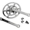 Velo Orange New Rando Bicycle Crankset - 170mm, 8/9/10-Speed, 46/30t, 50.4 BCD, Square Taper JIS Spindle Interface, Polished Stainless