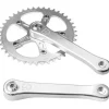 Velo Orange 1-Speed Bicycle Crankset - 170mm, 42t, Square Taper JIS Spindle Interface, Polished Aluminum
