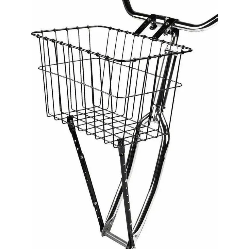 Wald 198 Front Basket with Adjustable Leg: Gloss Black