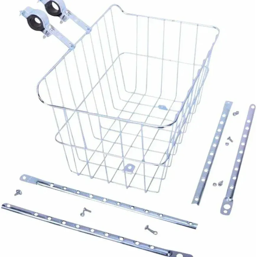 Wald 1512 Front Basket with Adjustable Legs, Silver