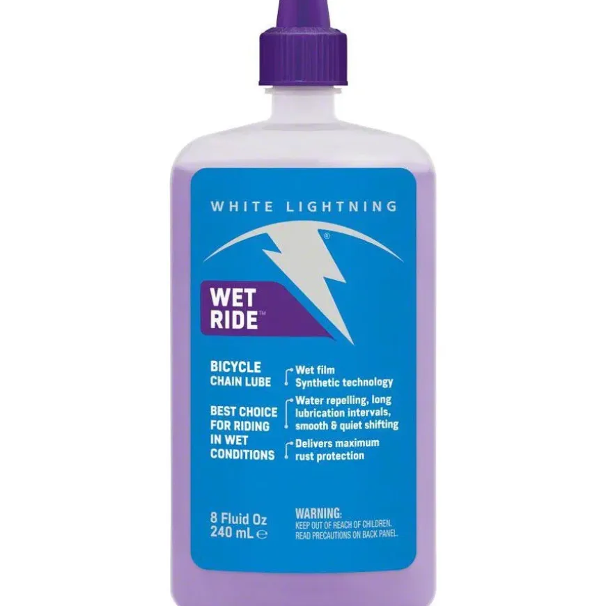 White Lightning Wet Ride Bike Chain Lube - 8 fl oz, Drip