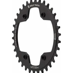 Wolf Tooth 96 Asymmetric BCD, 4-Bolt, Drop-Stop, For Shimano Cranks, Use 12-Spd Hyperglide+ Chain
