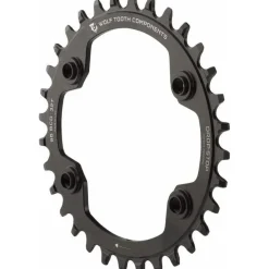 Wolf Tooth 96 BCD Chainring - 32t, 96 Asymmetric BCD, 4-Bolt, Drop-Stop, For Shimano XTR M9000 and M9020 Cranks, Black