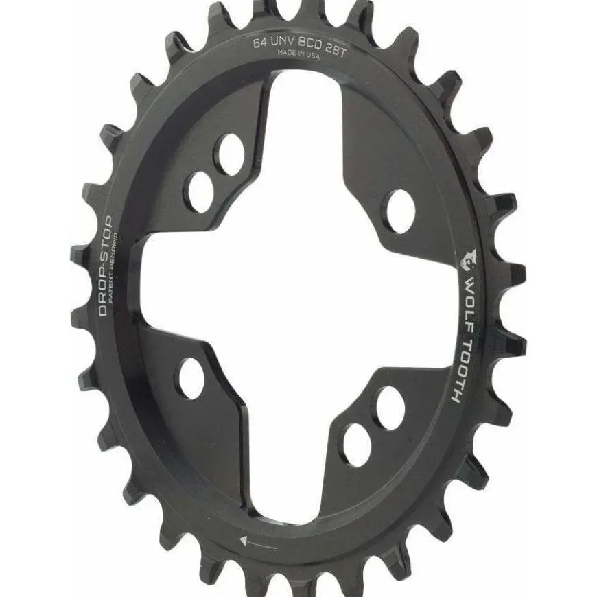 Wolf Tooth 64 BCD Chainring, Universal Mount, Drop-Stop