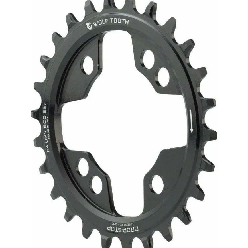 Wolf Tooth 64 BCD Chainring, Universal Mount, Drop-Stop
