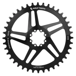 Wolf Tooth Direct Mount Chainring - 38t SRAM Direct Mount Drop-Stop B For SRAM 8-Bolt Cranksets 6mm Offset BLK