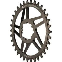 Wolf Tooth Direct Mount Chainring - 28t SRAM Direct Mount Drop-Stop A For SRAM 3-Bolt Cranksets 6mm Offset BLK