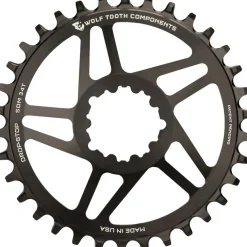 Wolf Tooth Direct Mount Chainring - 26t SRAM Direct Mount Drop-Stop A For SRAM 3-Bolt Cranksets 6mm Offset BLK