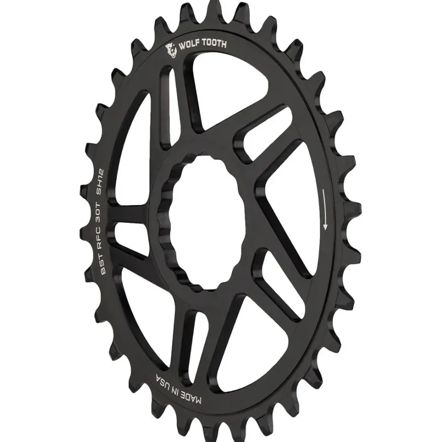Wolf Tooth Direct Mount Chainring - 30t RaceFace/Easton CINCH Direct Mount Drop-Stop B For Boost Cranks 3mm Offset BLK
