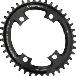 Wolf Tooth Elliptical 107 BCD Chainring - 40t Compatible SRAM 107 BCD Drop-Stop B 4-Bolt BLK