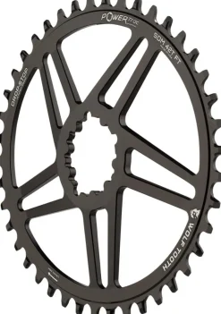 Wolf Tooth Elliptical Direct Mount Chainring - 38t SRAM Direct Mount 6mm Offset Drop-Stop Flattop Compatible BLK
