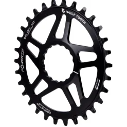 Wolf Tooth Elliptical Direct Mount Chainring - 30t RaceFace/Easton CINCH Direct Mount Drop-Stop B For Boost Cranks 3mm Offset BLK