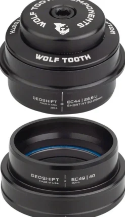 Wolf Tooth GeoShift Performance Angle Headset - 2 Deg Short EC44/EC49 Black